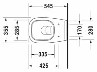 Duravit Tiefspül-WC D-Code wandh. 355x545mm weiß 2535090000