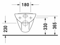 Duravit Tiefspül-WC D-Code wandh. 355x545mm weiß 2535090000