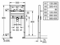 Grohe Waschtisch-Element Rapid SL 38541 f&uuml;r Einlochbatterie Bauh&ouml;he 1,00m