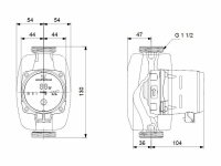 GRUNDFOS Hocheffizienz Umw&auml;lzpumpe ALPHA1 25-60 130mm 1x230V G1 1/2 DACH 99160418