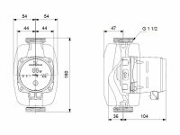 GRUNDFOS Hocheffizienz Umw&auml;lzpumpe ALPHA1 25-60 180mm 1x230V G1 1/2 DACH 99160420