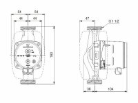 GRUNDFOS Hocheffizienz Umw&auml;lzpumpe ALPHA3 25-60 180 1x230V G1 1/2 DACH 99371929